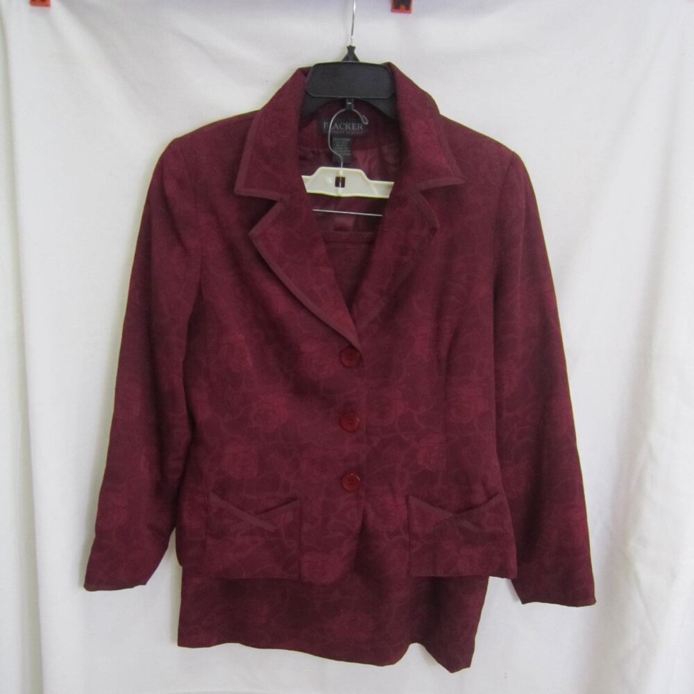 Blacker Women's 2pc Burgundy Skirt Suit, sz 12